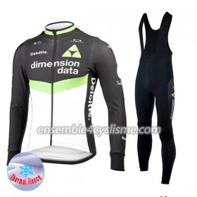 Tenue Maillot M/L + Collant à Bretelles 2017 Dimension Data Hiver Thermal Fleece N001